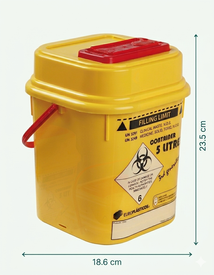 Contenedor para cortantes y punzantes de 1,8 litros